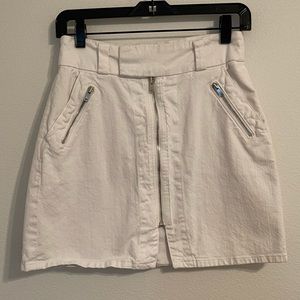 7 for all mankind white denim skirt, Size 25